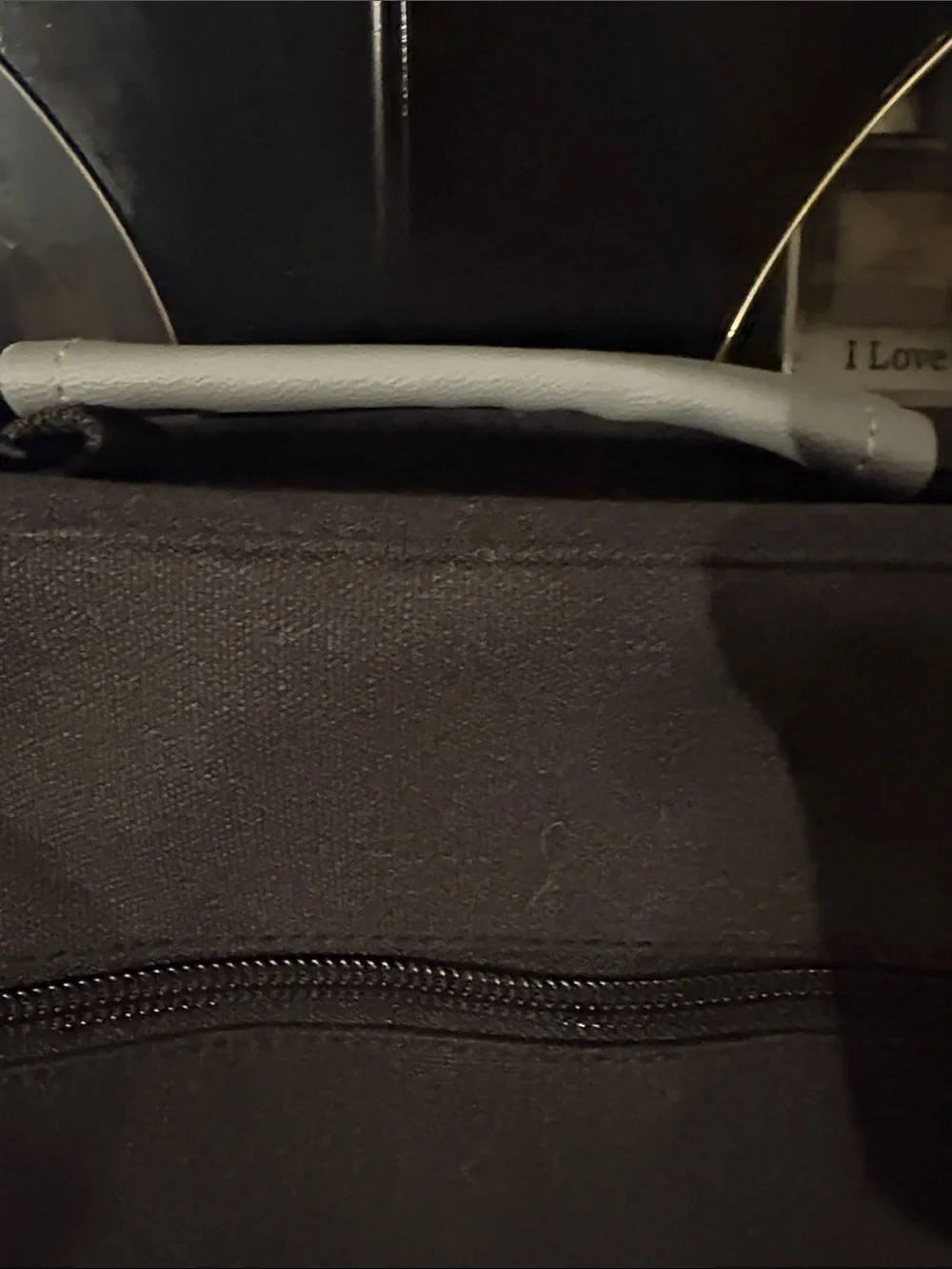 Men's Black Messenger Bag with Front Zip Pocket